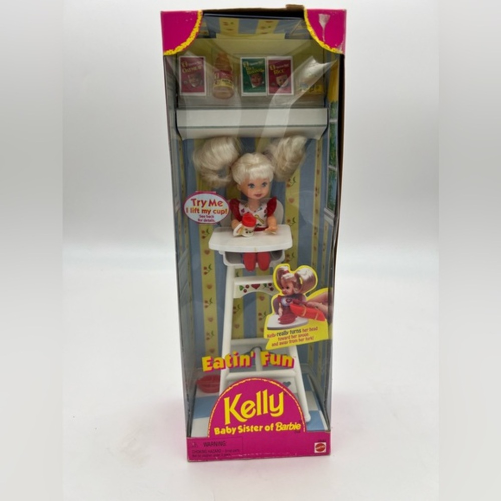 VTG 1997 Mattel Eatin’ Fun Kelly Baby Sister of Barbie NEW NWT Retired